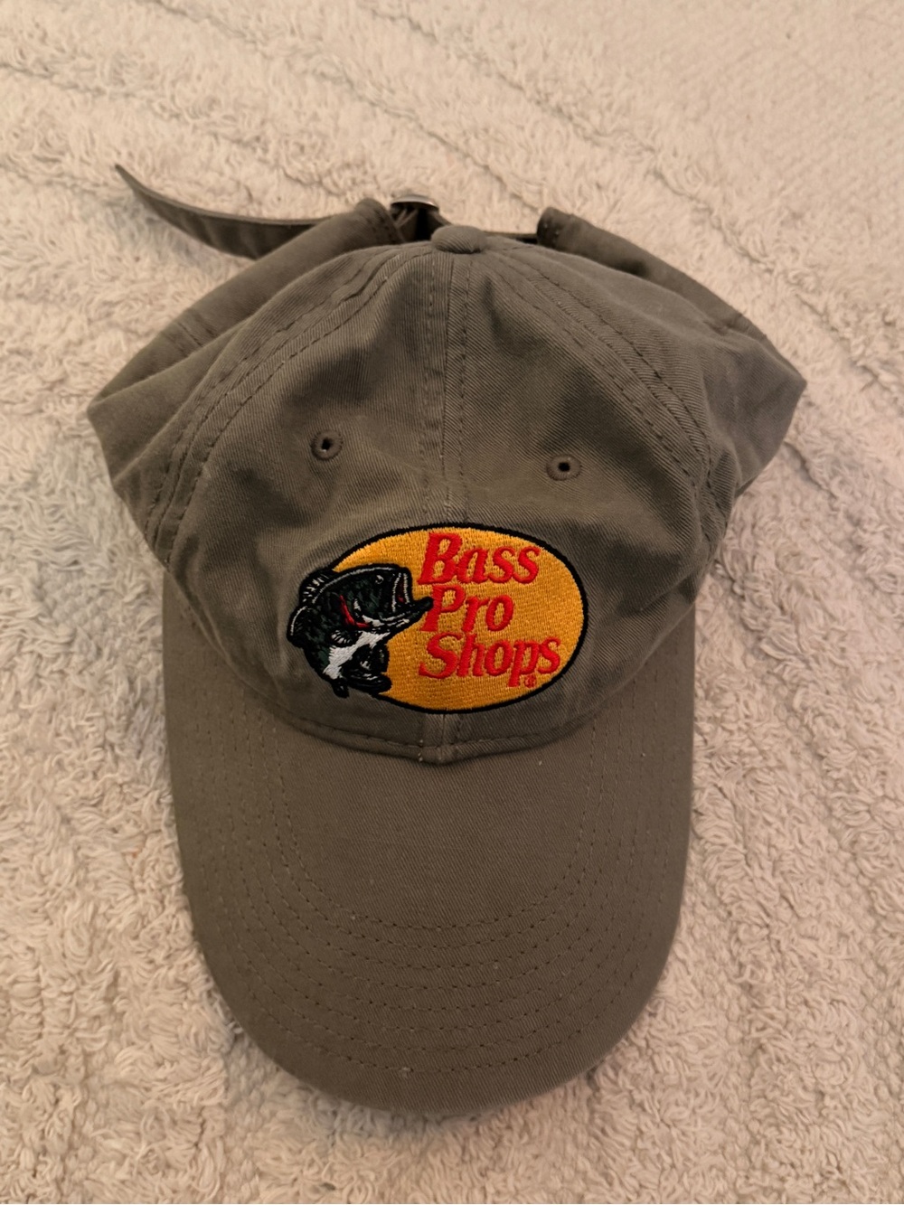 Bass Pro Shops Kids Olive Green Logo Baseball Hat